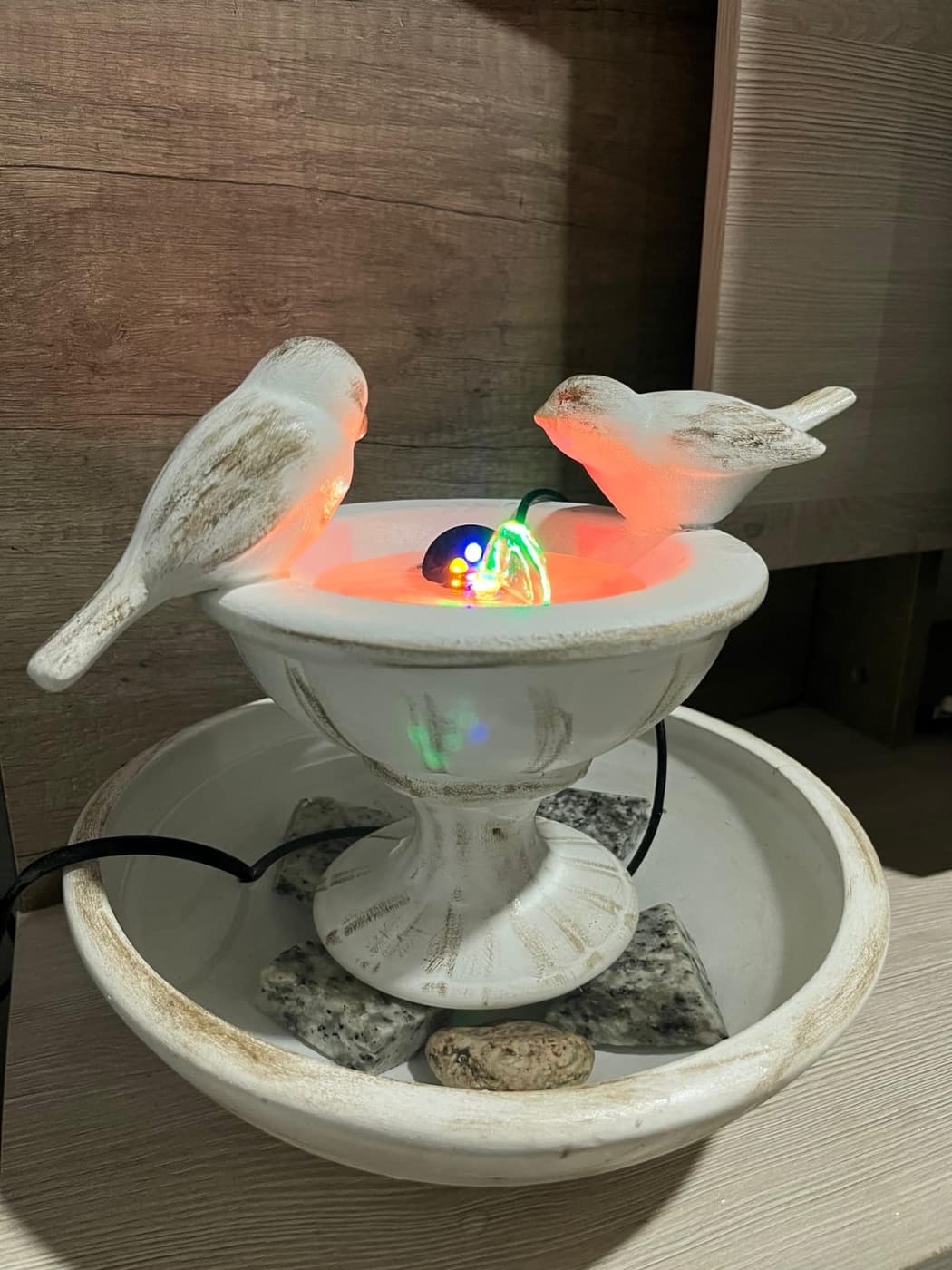 Fuente Doble con Pájaros